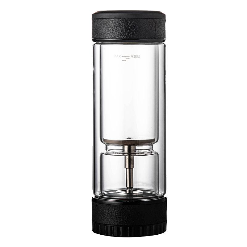 茶水分离双层透明玻璃杯商务礼品玻璃杯
