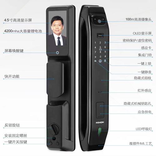 甲级防盗不锈钢入户门铸铝甲门智能锁子母门别墅进户门轻奢轻奢风