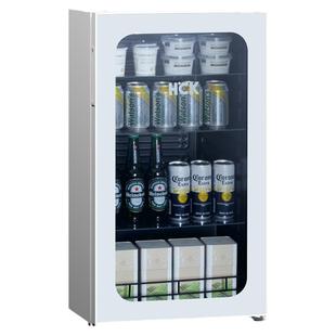 HCK哈士奇冰吧家用客厅小型饮料冷藏柜办公室透明小冰箱高颜值