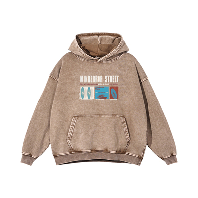 MindError美式唱片印花连帽卫衣