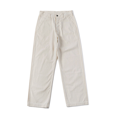 恶犬原胚布usn白色人字纹休闲长