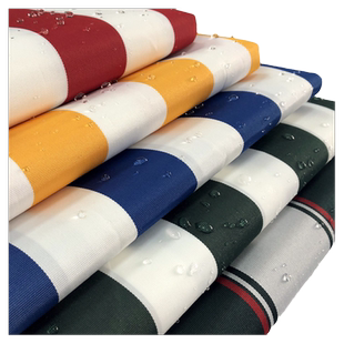 加厚600D色织彩条纹防水牛津布户外雨棚帐篷遮阳伞收纳沙滩椅布料