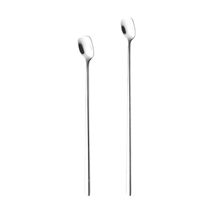 316不锈钢搅拌勺棒长柄调酒勺咖啡勺蜂蜜调料奶粉食品级方形勺子