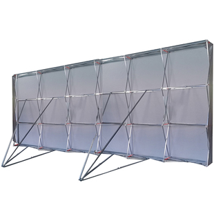 铁质拉网展架折叠签名背景板签字喷绘KT板支撑立架大屏广告海报架