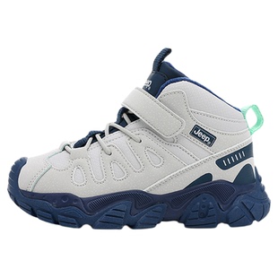 jeep男童棉鞋2026冬季保暖加绒二棉鞋东北加厚儿童加毛登山女童鞋