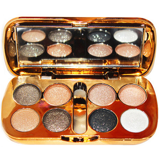 网红眼影盘新款三色大地色系珠光不易脱妆不易掉色咖啡色显白复古