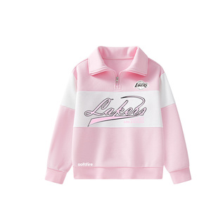 NBA联名儿童半拉链卫衣2026春季新款男女童运动休闲上衣SOFTFIRE