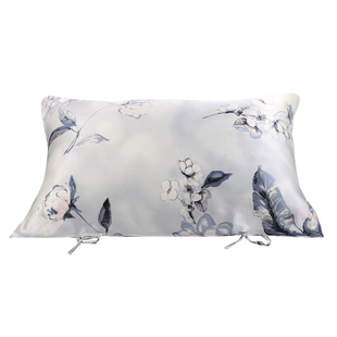 新品丝绸光滑柔软舒适护发家纺床品100桑蚕丝印花单人纯真丝枕巾