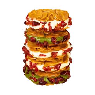 扁桃仁夹心酥拉丝牛轧杏仁脆片坚果饼干网红下午茶小吃休闲零食品