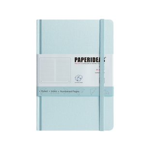 PAPERIDEAS白瑶纸记事本A5环保布面本子横线笔记本高颜值硬面绑带本点阵无酸纸95.6g自研纸定制logo企业会议
