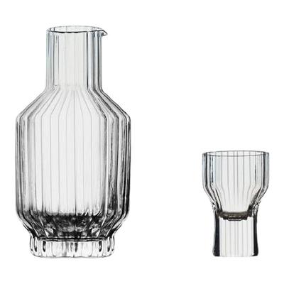 中式白酒壶分酒器家用白酒杯套装酒具条纹一壶一杯个性小号烈酒杯