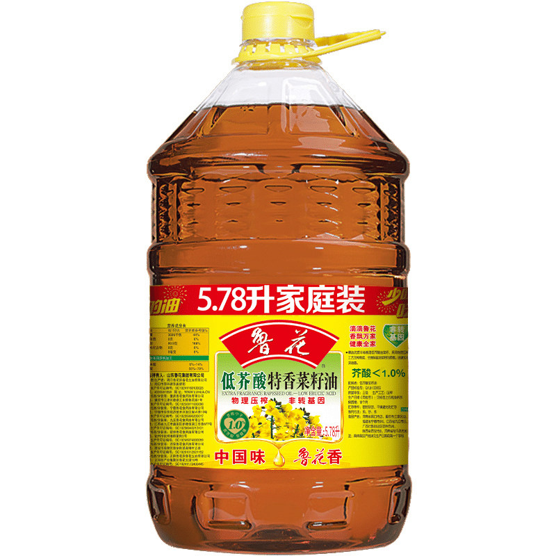 鲁花低芥酸特香菜籽油5.78L