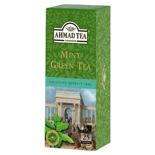 AHMAD TEA英国亚曼薄荷味绿茶25个进口袋泡茶包夏日冷泡清香绿茶