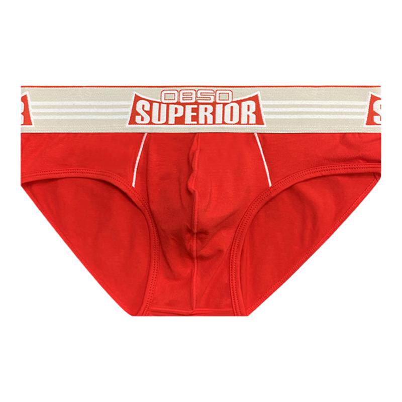 2条装男士内裤男棉质三角裤字母宽腰带舒适潮流纯白性感U凸三角裤