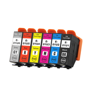 适用EPSON爱普生T01U系列彩色墨盒XP-15080 XP-15010 XP-15000打印机6色墨水盒 装机即用大容量