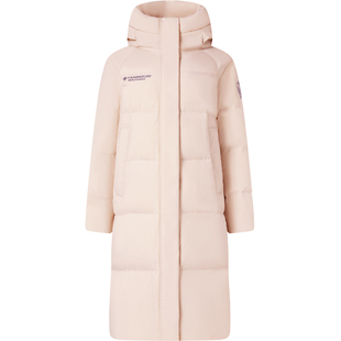 坦博尔羽绒服女款冬季中长款连帽加厚潮流时尚运动保暖包裹感外套