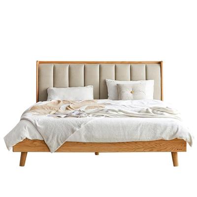 源氏木语科技布耐磨软靠双人床