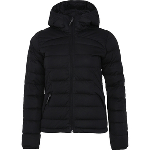 UA安德玛保暖羽绒服女装秋季新款短款羽绒外套连帽运动服防风夹克