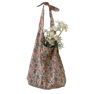 小白兔几 包包ins清新单肩包手提购物袋文艺女学生布袋薄款帆布包