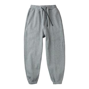 男款冬季日系复古纯棉厚款加绒过冬宽松裤线运动休闲束口卫裤棉裤