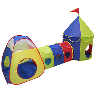 男女孩帐篷游乐场拱形爬行钻洞隧道通道家用户外组合款游戏玩具屋