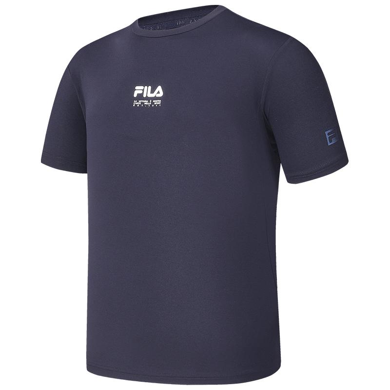 FILA 斐乐官方男子健身短袖T2024夏新防晒吸湿速干上衣运动T恤男