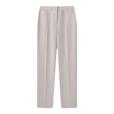 LAUREL轻浅灰光感纤维锥形裤