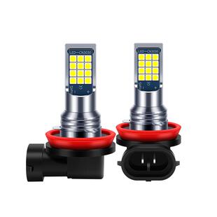 汽车通用爆闪超亮LED雾灯泡H11/9006黄金眼881/H3/H8/H1双色改装