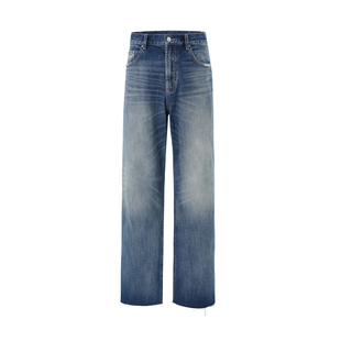 SEE ALSO『old CL』新疆长绒棉马臀皮牌精梳棉直筒裤脚流苏牛仔裤