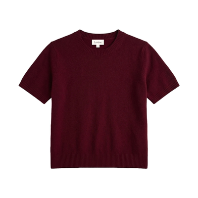 Lorene山羊绒针织短袖T恤女