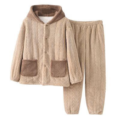 150小个子冬季三层夹棉睡衣