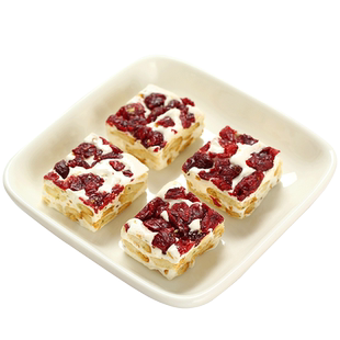 福派园手工牛轧糖棉花糖烘焙网红零食蔓越莓雪花酥饼干散装128克