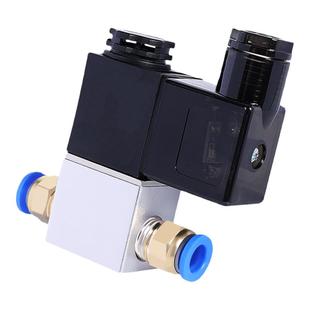 亚德客型2V025-08电磁气阀12V一进一出24V二位二通220V气动控制阀