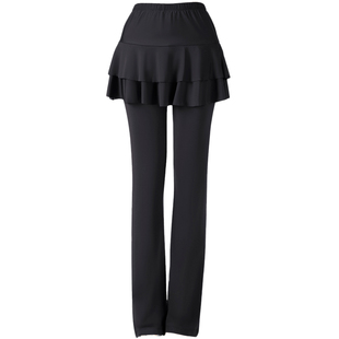 广场舞服装新款跳舞裙裤女牛奶丝运动练功长裤子春秋舞蹈裤裙显瘦