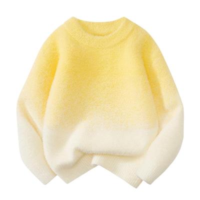 唐狮童装女童渐变水貂绒毛衣冬