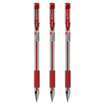 晨光红笔教师批改作业专用红色中性笔0.5 mm学生重点标记按动红色笔子弹头水性笔圆珠笔试卷评分办公红笔芯