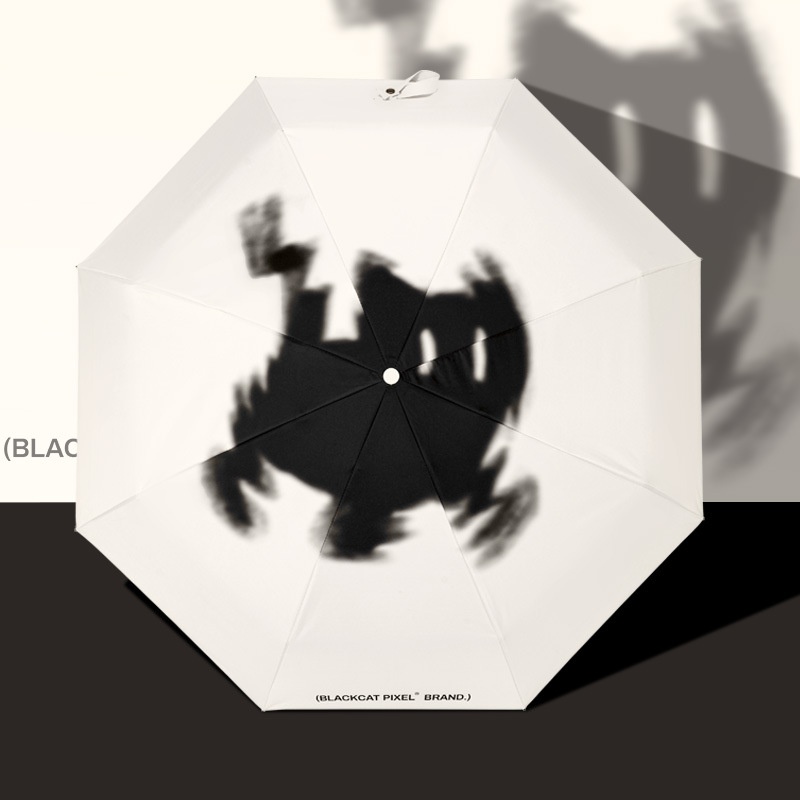 中性猫雨伞女晴雨太阳伞学生可爱卡通遮阳个性创意复古男小两用众