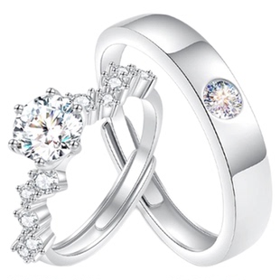 I DO PT950铂金戒指一生一世钻戒情侣对戒求婚订婚白金男女纪念日