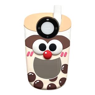 戒酒的李白丨ins风哈哈大笑表情镜面珍珠奶茶硅胶适用于华为mate60pro+小众手机壳mate60可爱趣味小清新情侣