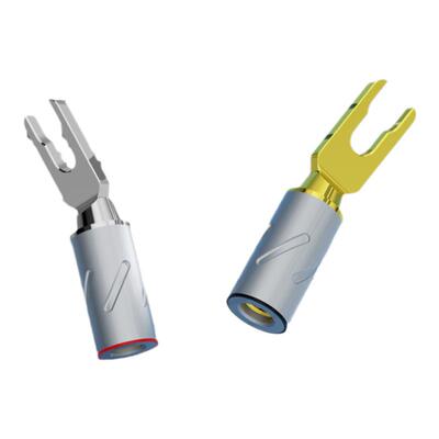 纯紫铜镀金镀铑免焊Y头接线端子