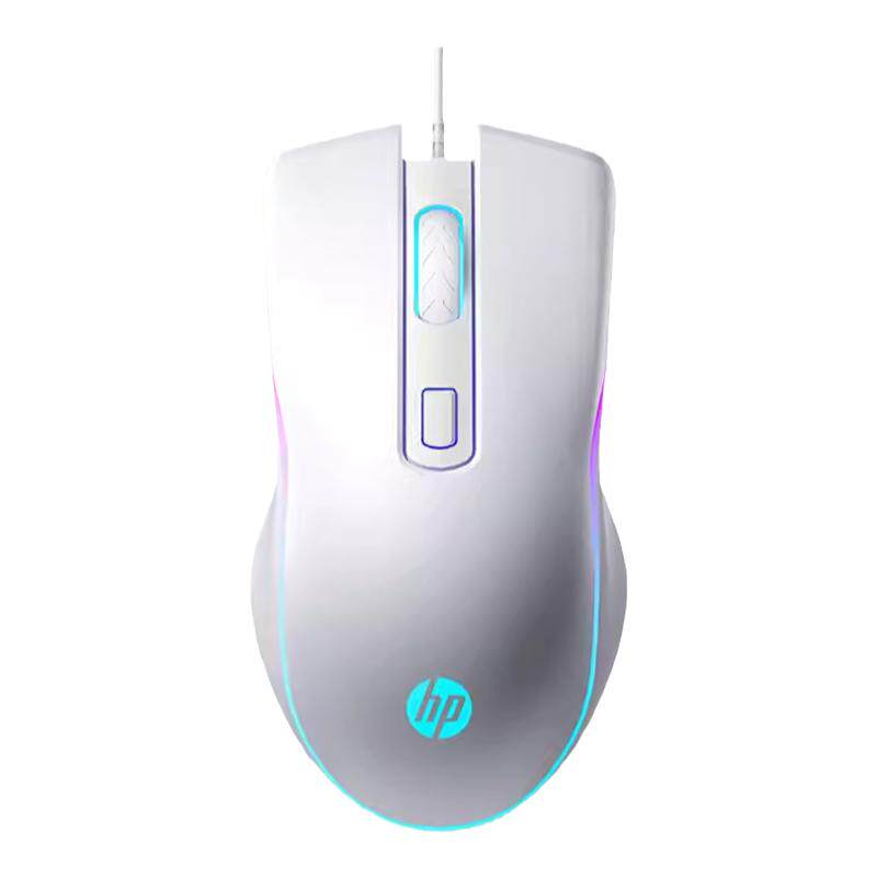 HP/惠普M200有线鼠标静音电脑即插即用游戏RGB光学传感家用办公