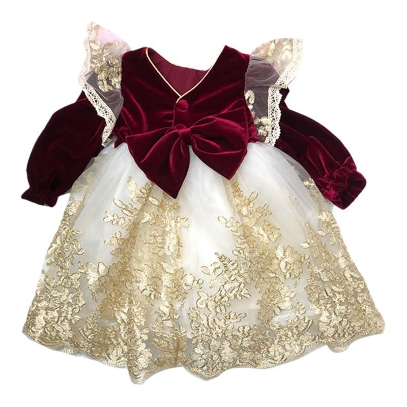 周岁礼服女宝公主裙冬生日连衣裙