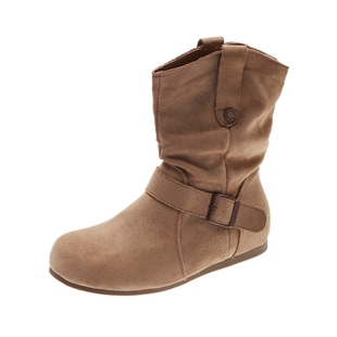 2026新款春秋美拉德内增高小短靴巨好看爆款勃肯堆堆靴子女配裙子