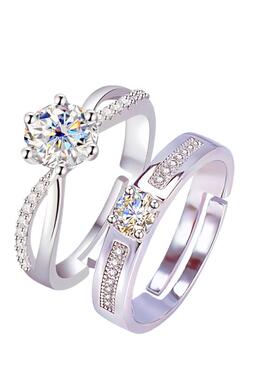 新款结婚戒指男女钻戒道具