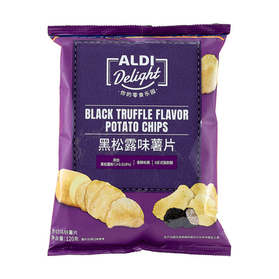 上海奥乐齐 ALDI Delight 黑松露味薯片 120g 网红超市零食代购