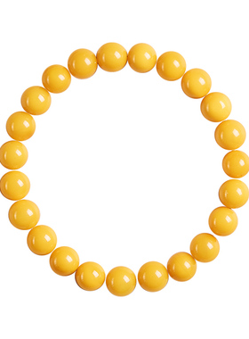 情侣手链一对天然鸡油黄老蜜蜡