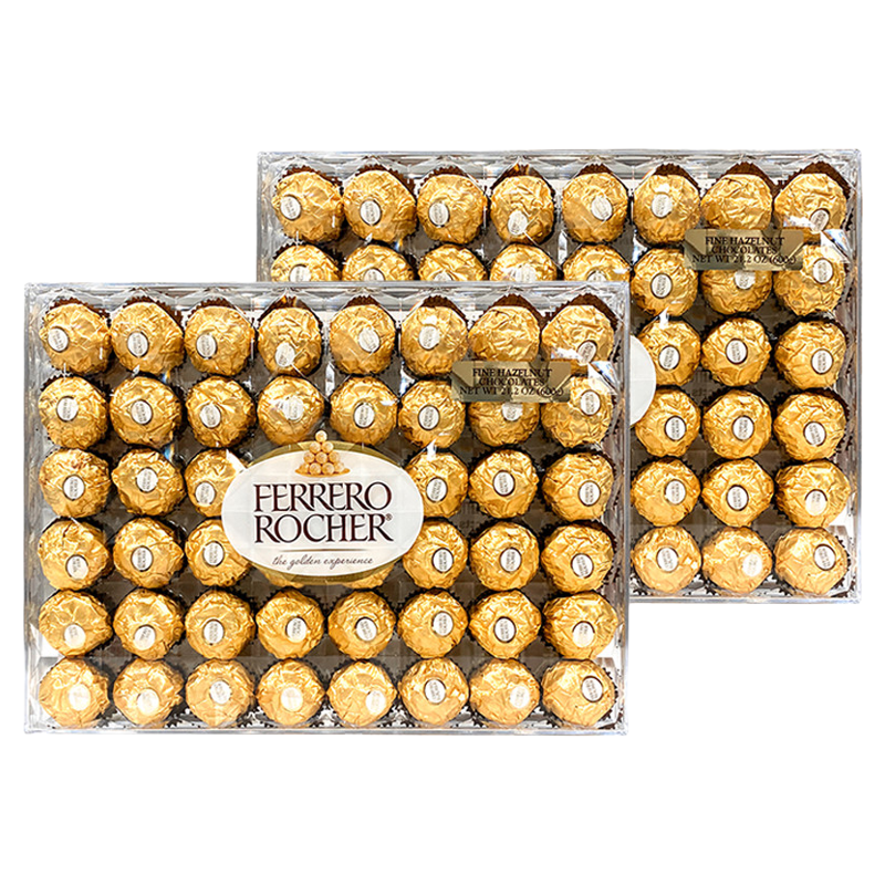 【自营】Ferrero费列罗巧克力榛果夹心零食婚礼礼物48粒*2盒