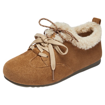 达芙妮加绒勃肯鞋女保暖棉鞋