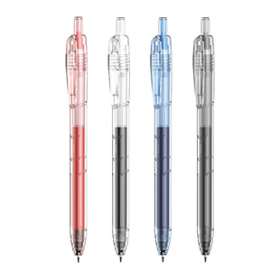 【新品】点石制笔官方店巨能刷机甲刷题黑笔速干双珠顺滑0.5按动中性笔简约学生考试大容量红蓝圆珠水笔0185S