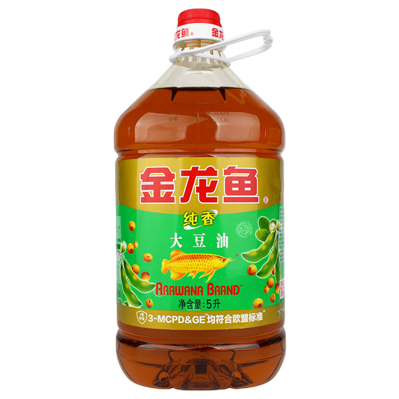 金龙鱼纯香大豆油5l桶煎炸食堂用